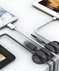 16 Pack Black Cable Clip Organizer Set With Adhesive Backing For Desk Wall And Car Mounts Keeps iPhone Charger USB And Computer Cables Neat Varied Size Wire Management Clips For Every Cable
