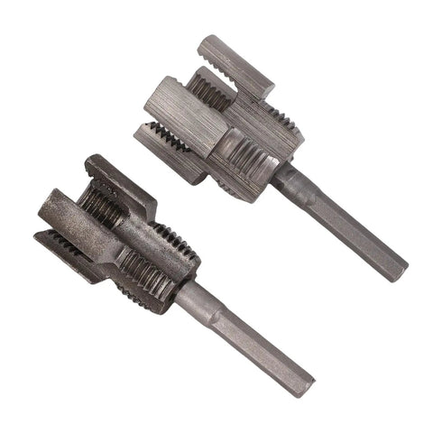 Hilitand Pipe Threading Tool With Internal External Cutting For PVC, 1/2 and 3/4 inch dies made of hard steel.
