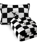 2 In 1 Travel Blanket And Pillow Set With Convertible Pillowcase Lightweight Microfleece Comfort For Airplane And Road Trips On