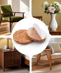 100 Piece Set Of 3/4 Inch Round Cork Furniture Pads With No Fuss Peel And Stick Backing For Chair Legs and Cabinet Doors on wood floors.