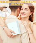 Couple embracing, woman wearing necklace with 12 Pack Magnetic Necklace Clasps And Closures Set With Locking Magnetic Jewelry Clasps And Extender Easy On Quick Snap For Necklaces Bracelets And Jewelry Hypoallergenic And Safe