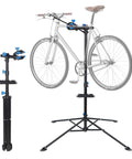 Portable Adjustable Bike Repair Stand For Home Mechanics 42.5 To 74 Inch Telescoping Steel Work Stand With 360 Degree Clamp