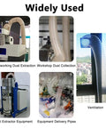 Built Tough Flexible Dust Collector Hose Featuring Puncture Resistant Walls And Snug Seal Clamp For No Fuss Heavy Duty Woodshop Smoke Extraction Work in various uses.