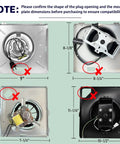 Motor Replacement For 110 CFM Bathroom Exhaust Fans In Eight By Eight And One Quarter Inch Housing, Compatible chart