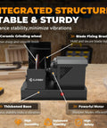 Heavy Duty Lawn Mower Blade Sharpener And Grinder with 5 Inch Ceramic Wheel, showcasing stable structure and powerful motor.