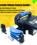 Professional Grade Electric Pipe Bender For Soft Copper And Aluminum Hydraulic Tool Kit With Fast Lithium Battery Delivers Quicker 90 Degree Bends Includes Complete 7 Die Set