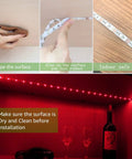 Installation steps for LED Strip Lights With 24 Keys Remote, Battery Powered 2 Meter Flexible Light Strip for indoor use