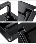 Concealed Recessed Pull Handle In Black Zinc Alloy Flush Mount Hidden Door Hardware For Cabinets Closets And Drawers 95mm By 60mm