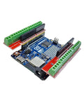 Screw Terminal Block Shield For Easy Solder Free Wire Up On Arduino Uno R3 And R4 Boards, Perfect Fit For Quick Prototyping