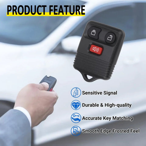 Keyless Entry Remote Key Fob For Ford F Series F150 F250 F350 Escape Expedition Explorer Ranger And More, 3 Button Replacement Pack Of 2