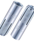 20 Pack Premium Zinc Plated Carbon Steel Drop-In Anchors 3/8-16 Knurled Internal Expansion For Solid Concrete Corrosion Resistant Durable