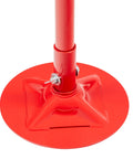 Short Underhoist Support Stand 1500 Lb Capacity Adjustable Height Range For Engine Swap And Suspension Work Fits Two Post Lifts Garage Wrenching essential support base with vibrant red finish.