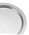 Close-up of stainless steel filter from Espresso Maker Replacement Gaskets And Silicone Sealing Rings One Set For Coffee Pot Accessories