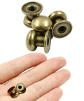 Mini Antique Bronze Round Drawer Knob Set Of 12 With Screws For Dresser Closet Chest Drawer Jewelry Box And Wooden Cases Tiny