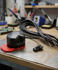 Grab This Super Reliable E Bike Thumb Throttle For Rock Solid Left Or Right Control Over Your Ride And Enjoy Smooth Precise Speed Control With A Durable Flame Retardant ABS Plastic Build That Is Totally Built To Last, black thumb throttle with 168cm wire