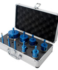 Tile Hole Saw Kit With Triangle Shank Diamond Drill Bits Set in aluminum case for porcelain tile stone drilling
