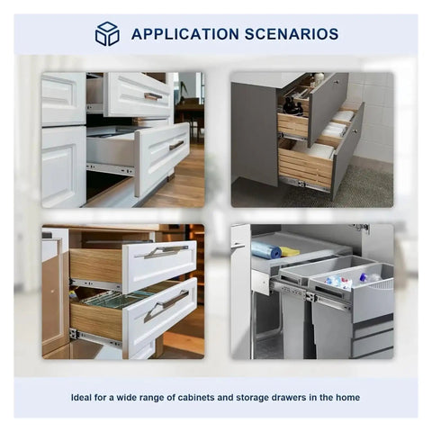 10 Pairs 22 Inch Drawer Slides, Rear Side Mount, Bottom Mounted Concealed Design, Pro Grade Heavy Duty Rails For Cabinets And Furniture, Smooth Quiet Action, Built Tough Steel installed in kitchen and storage drawers