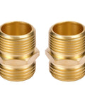 Brass Garden Hose Adapter 3/4 GHT To 3/4 NPT Male Connector Two Pack Durable Leak Free Easy To Connect And Disconnect