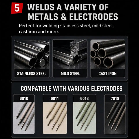 200 Amp Stick Welder 2 In 1 Portable Welding Machine Dual Voltage 110V And 220V for stainless steel, mild steel, cast iron