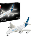 Beginner Friendly 1 to 288 Scale Airbus A380 Plastic Model Kit With Textured Surfaces and Engravings 47 Parts White 25.2 cm
