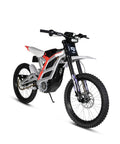 Adult Electric Dirt Bike Built To Shred With Raw Torque And 53 MPH Top Speed, showcasing beefy chassis and knobby tires.