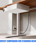 Kick Desk Chaos To The Curb With This Sleek Undermount Drawer Locker with smooth slides and built-in power hub under a desk.