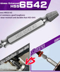 9 Piece Damaged Screw Extractor Set With HSS 6542 For Stripped Screws, Double Ended Screw Grab Tool Kit close-up view