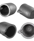 Heavy Duty Clay Graphite Crucible With Pour Spout For Metal Melting And Foundry Work Top Notch Heat Resistant, various angles.