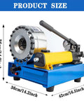 No Sweat Pro Grade Manual Hydraulic Hose Crimping Machine Featuring Seven Swappable Die Sets And A Reliable 35 Mpa Output For Swift Repairs And Automotive Projects, showing size details and design.