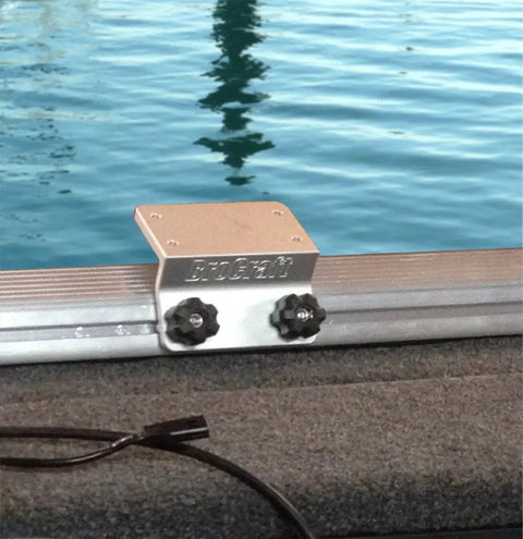 Power Lock 45 Degree Track Rod Holder For Lund Sport Track G3 Crestliner SureMount War Eagle Excel Boats - Marine Grade Aluminum, CNC Processed Nylon Lock, Durable, Easy Install, Fits Most Bow Gunnel Track Systems mounted on boat rail