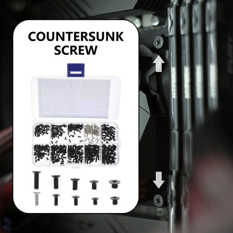 500 Piece Laptop Screw Kit With Flat Head Self Tapping Screws For Laptop Motherboard And Graphics Card Carbon Steel Quick Install