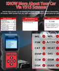 OBD2 Car Diagnostic Scanner With Full Read And Clear Codes, Engine Light Reset, and data monitor on screen display