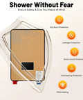 Heavy Duty Electric Tankless Water Heater With Instant Hot Shower Output showing protection features and design.