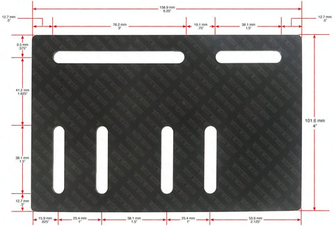 Built Different Headboard Adapter Brackets for King and Queen Size Bed Frames, laser cut steel connector plate, 6.25x4in.