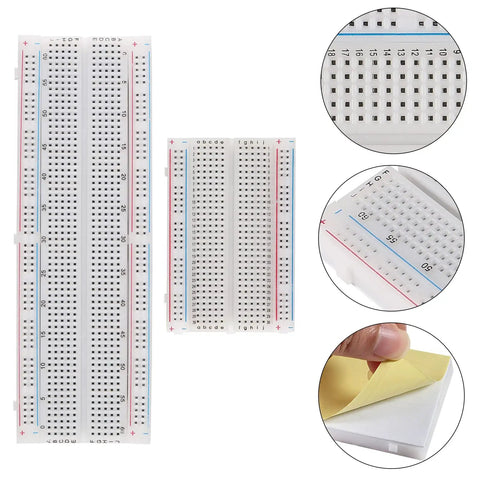 Awesome Breadboard Kit With Power Supply Module And 830 Point And 400 Point Solderless Boards showing close-up details