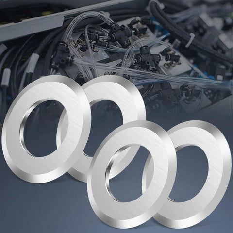 Four Pack Boss Grade High Speed Steel Wire Stripper Replacement Blades For Universal Manual And Electric Cutters, shown in a close-up view.