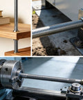 Top Shelf M5 Threaded Rods 250 Millimeter Fully Threaded Stainless Steel Studs Rust Resistant Heavy Duty Hardware Fasteners in use in wood, soil, and machinery.