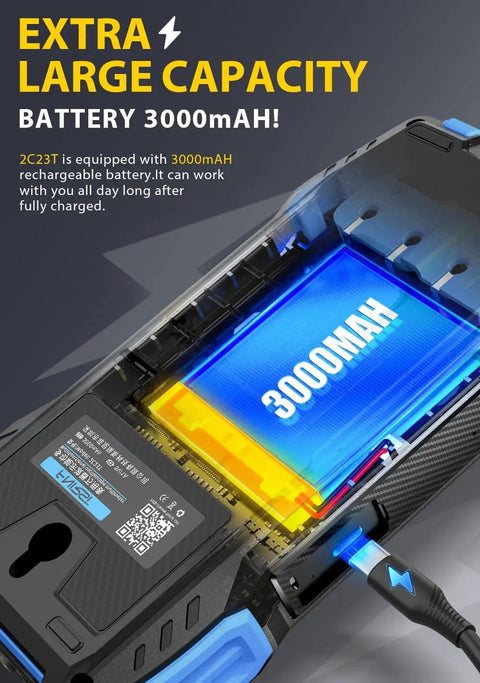 Three In One Oscilloscope Multimeter And DDS Signal Generator Handheld Tool with exposed 3000mAh battery inside