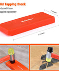Solid tapping block from Laminate Wood Flooring Installation Kit With Reinforced Double Faced Mallet Heavy Duty Pull Bar.