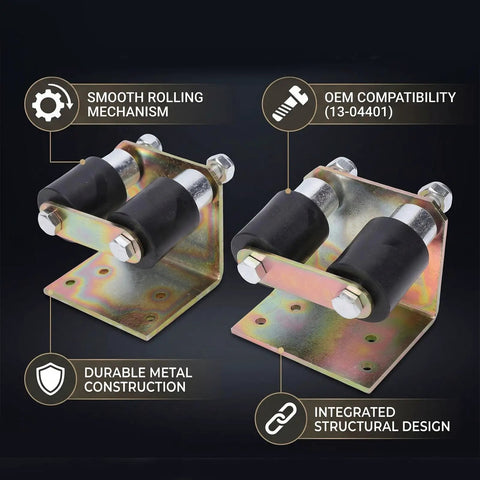 Lower Roller Bracket Bundle Kit With Rollers And Hardware For 379 Trucks Driver And Passenger Side Direct Fit Easy Install