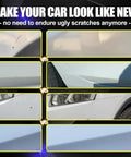 Comparison of car panels with and without Magnetic Gray Metallic Toyota Touch Up Paint Kit 1G3 Color Match for Quick Scratch Repair.
