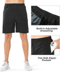 Mens Quick Dry Running Shorts With Lightweight Breathable Fabric 4 Way Stretch Zip Pockets And Moisture Wicking Comfort shown