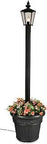 Cambridge Black Lantern Planter with weatherproof build and durable powder-coated aluminum for outdoor patio garden decor.