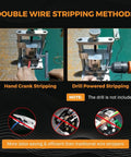 Double wire stripping methods of Upgraded Mini Drill Powered Wire Stripper Hand Crank Wire Stripping Machine For Scrap Copper