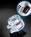 Alternator Replacement For Toyota Yaris 1 5L L4 2006 2007 2008 2009 OE Style Generator With Reference Part Numbers 27060 21151 11203 104210 840 Durable Metal Construction Beefed Up Easy Install High Output Electrical Power close-up view.