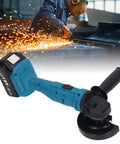 Badass 18V Brushless Cordless Angle Grinder With Rechargeable Lithium Battery For Cutting Polishing Metal And Wood Professional Power Tool in use.