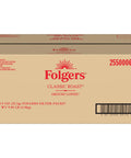 Box of Folgers Classic Roast ground coffee, 160-count, showcasing 0.9 Ounce Caffeine Regular Filter Pack For Easy Premeasured Brews
