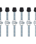 Six Piece Rubber Head Toggle Clamp Set M8x110mm Carbon Steel With Screws And Washers For Boxes Cabinets And Doors Includes 12 Screws And 12 Washers Durable Rust Resistant Hardware For Secure Jigs And Lids. Six clamp set with rubber heads and screws