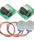 Two Pack 5V 4-Phase 28BYJ-48 DC Stepper Motor With ULN2003 Driver Board for Arduino Raspberry Pi PIC MCU DIY Projects