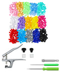 Snap Button Kit With Pliers, 150 Sets In 15 Colors, Plastic Snap Fasteners For Sewing, Clothing And Craft Projects